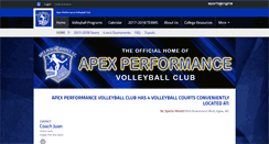 Desktop Screenshot of apexperformancevolleyballclub.com